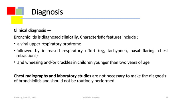 Bronchiolitis: Current Guidelines for Diagnosis and Management By ...