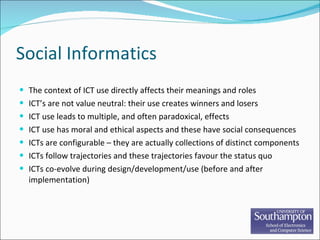 Dr gary wills on Development and Community Informatics | PPT