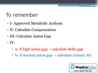 Part I - Normal Acid Base Balance & Metabolic Acid Base Disorders - Dr ...