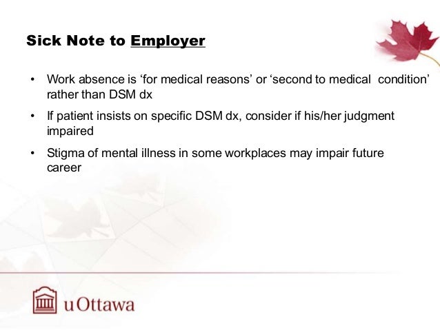 women in mind an approach to sick leave disability in women with m sick leave note
