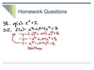 Homework Questions
