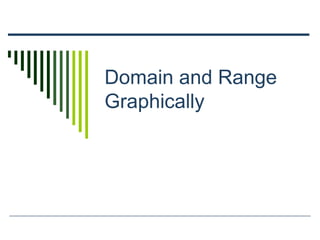 Domain and Range
Graphically