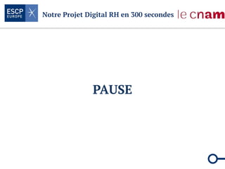 Notre Projet Digital RH en 300 secondes
PAUSE
 