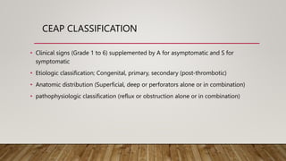 varicose veins management and diagnosis and treatment | PPTX