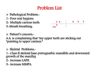 Pathological Problem orthodontic case presentation- Dr hanan abu mneizel | PPTX