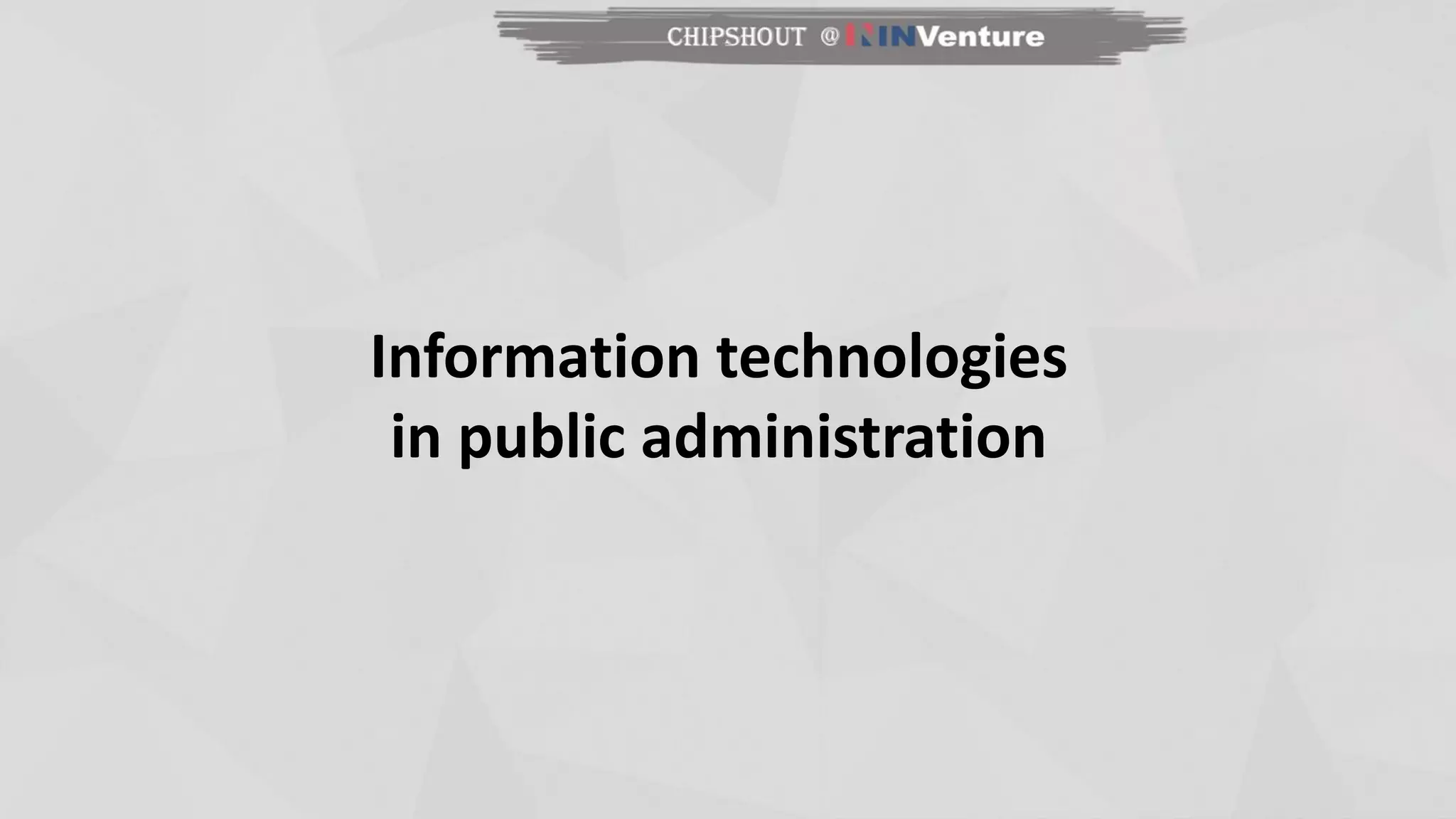 Information technologies in public administration | PDF
