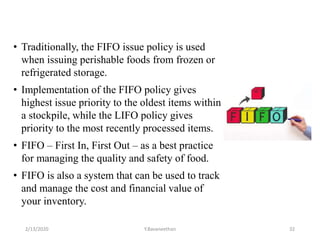 Fifo Example Culinary Dried and canned food storage | PPTX