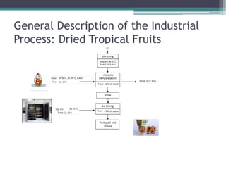 General Description of the Industrial
Process: Dried Tropical Fruits
 