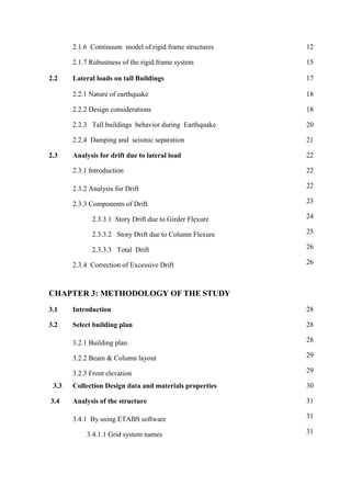 Drift analysis and Comparison due to rigid frame structure | PDF
