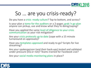DRIKL2016 - Crisis Management in the Digital Age | PPT