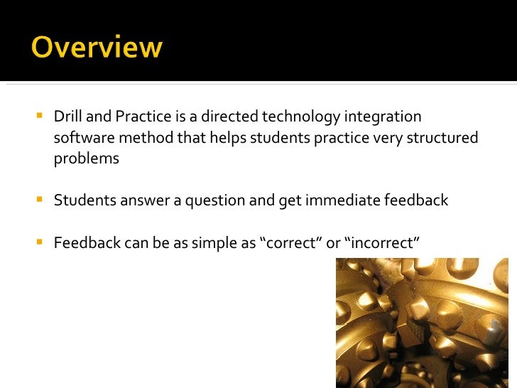 Drill and Practice Instructional Software