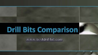 Drill Bits Comparison