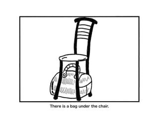 There is a bag under the chair.