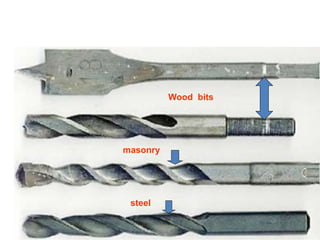 Wood bits
masonry
steel
 