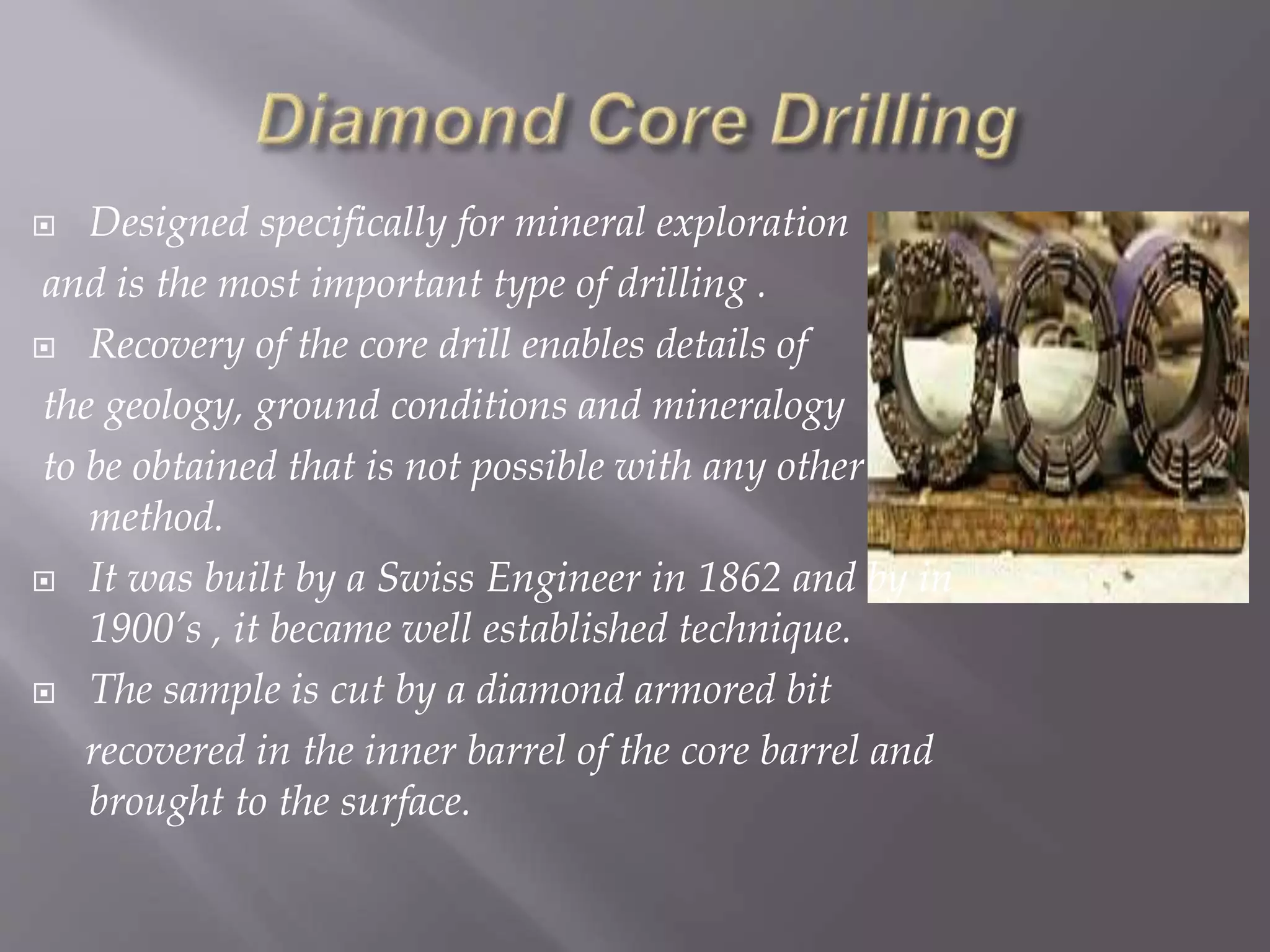 Drilling and core logging | PPTX