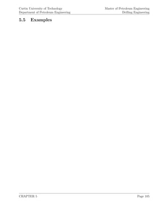 Curtin University of Technology
Department of Petroleum Engineering
Master of Petroleum Engineering
Drilling Engineering
5.5 Examples
CHAPTER 5 Page 105
 