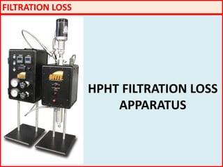 FILTRATION LOSS
HPHT FILTRATION LOSS
APPARATUS
 