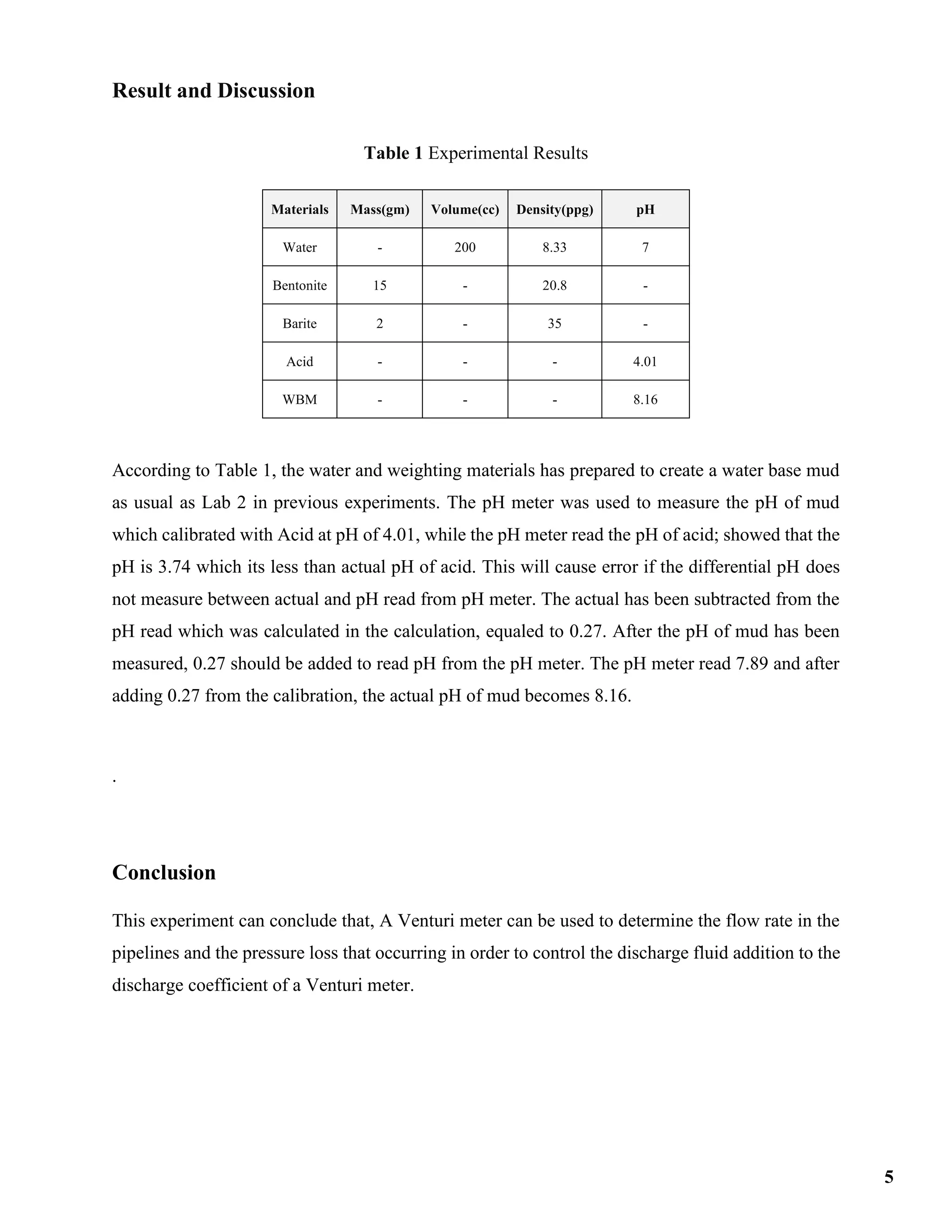 Drilling Lab - pH Meter Measurement | PDF