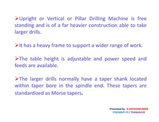 Drilling machine classifications | PDF