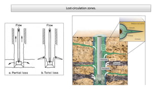 Lost-circulation zones.
 