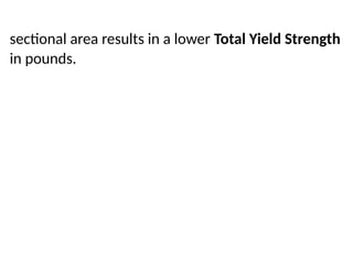 sectional area results in a lower Total Yield Strength
in pounds.
 