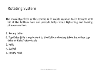 Rotary Drilling Rigs and its Components and the functions of these ...