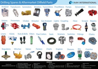 Drilling Spares for Offshore or Onshore