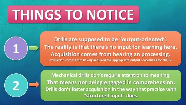 Drills / Drilling in L2 Teaching - Didactics I