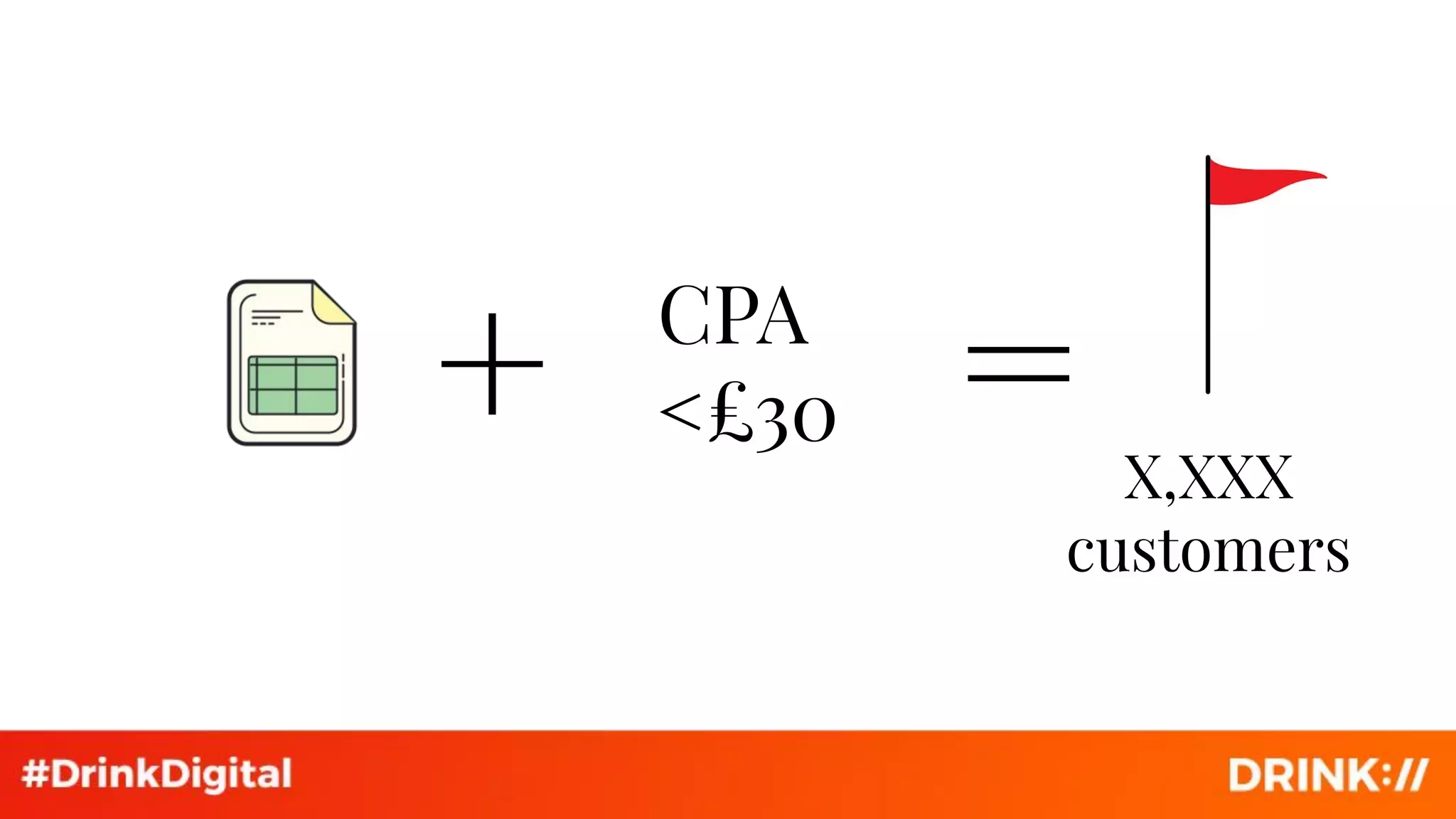 CPA
<£30
X,XXX
customers
=+
 