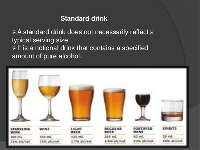recreational drinking alcohol serving size