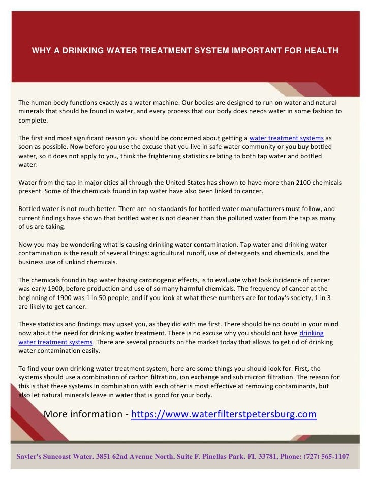 Drinking Water Treatment Systems