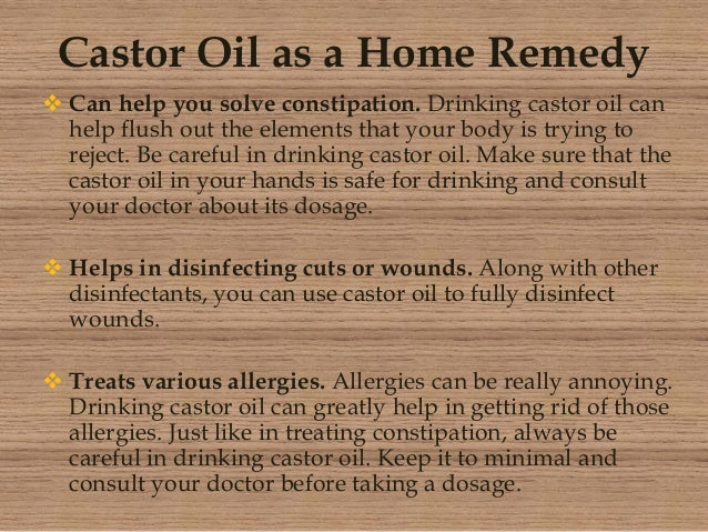 Drinking Castor Oil: Benefits in Skin and Health