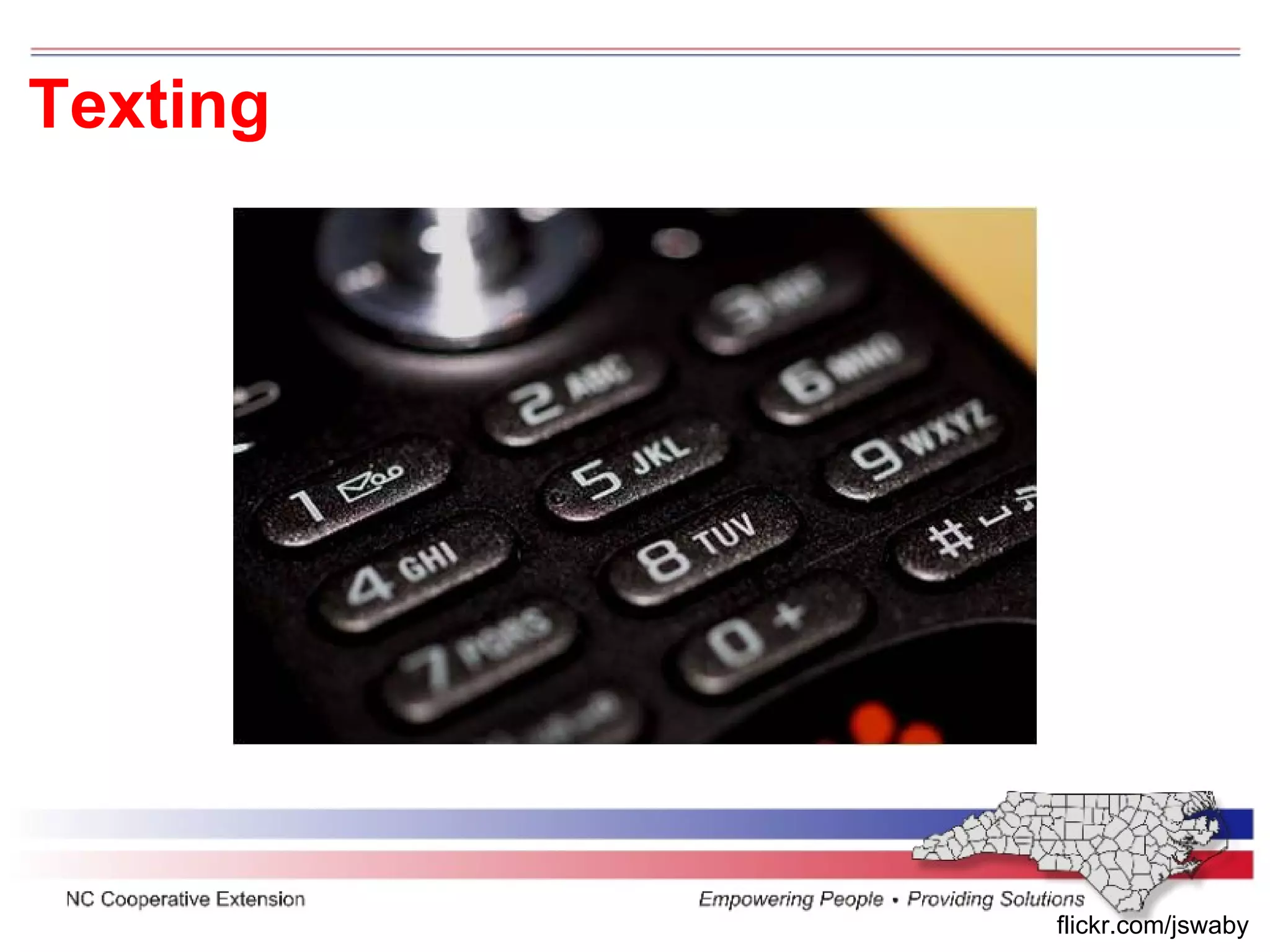 Texting flickr.com/jswaby 