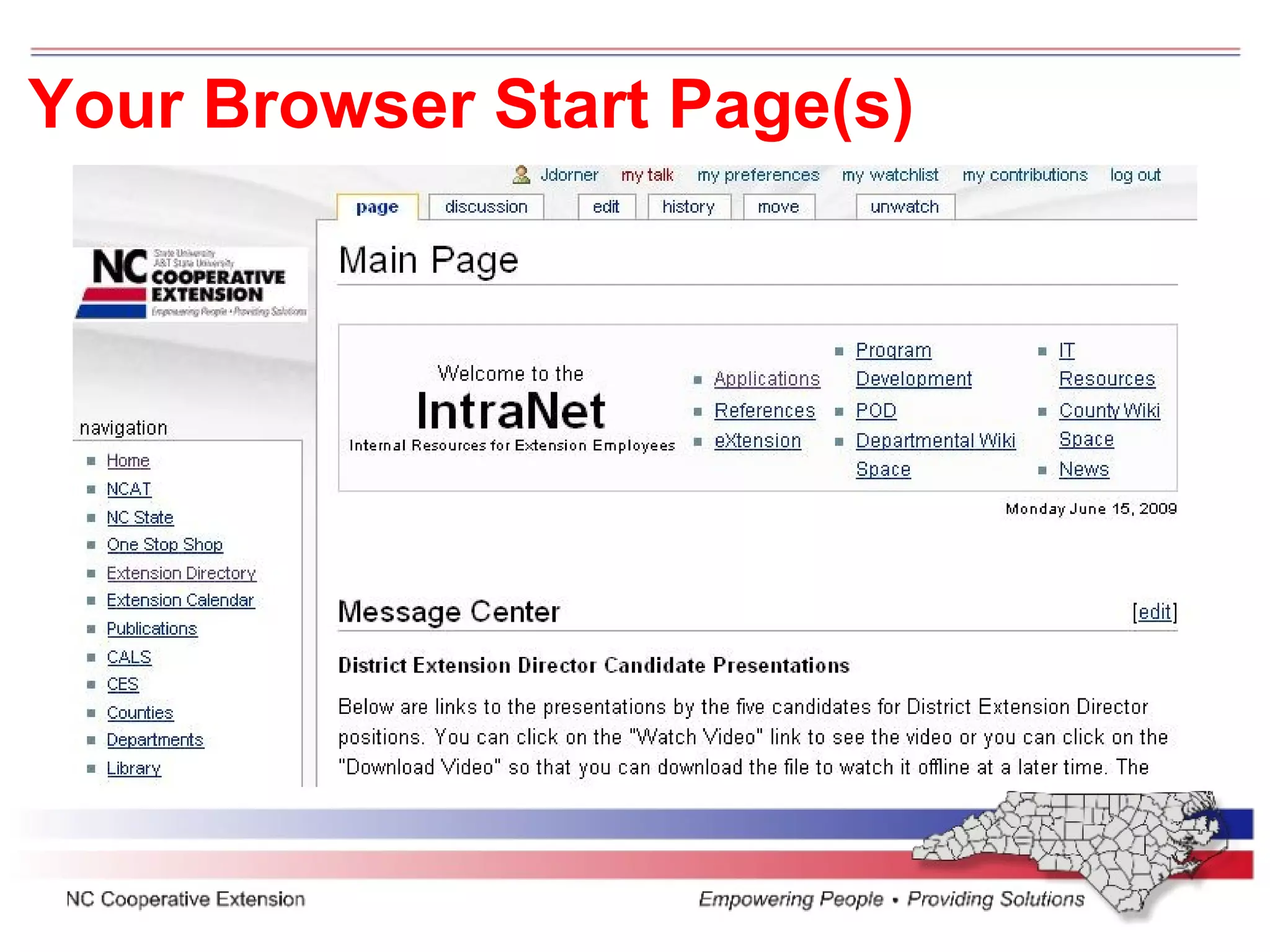 Your Browser Start Page(s) 