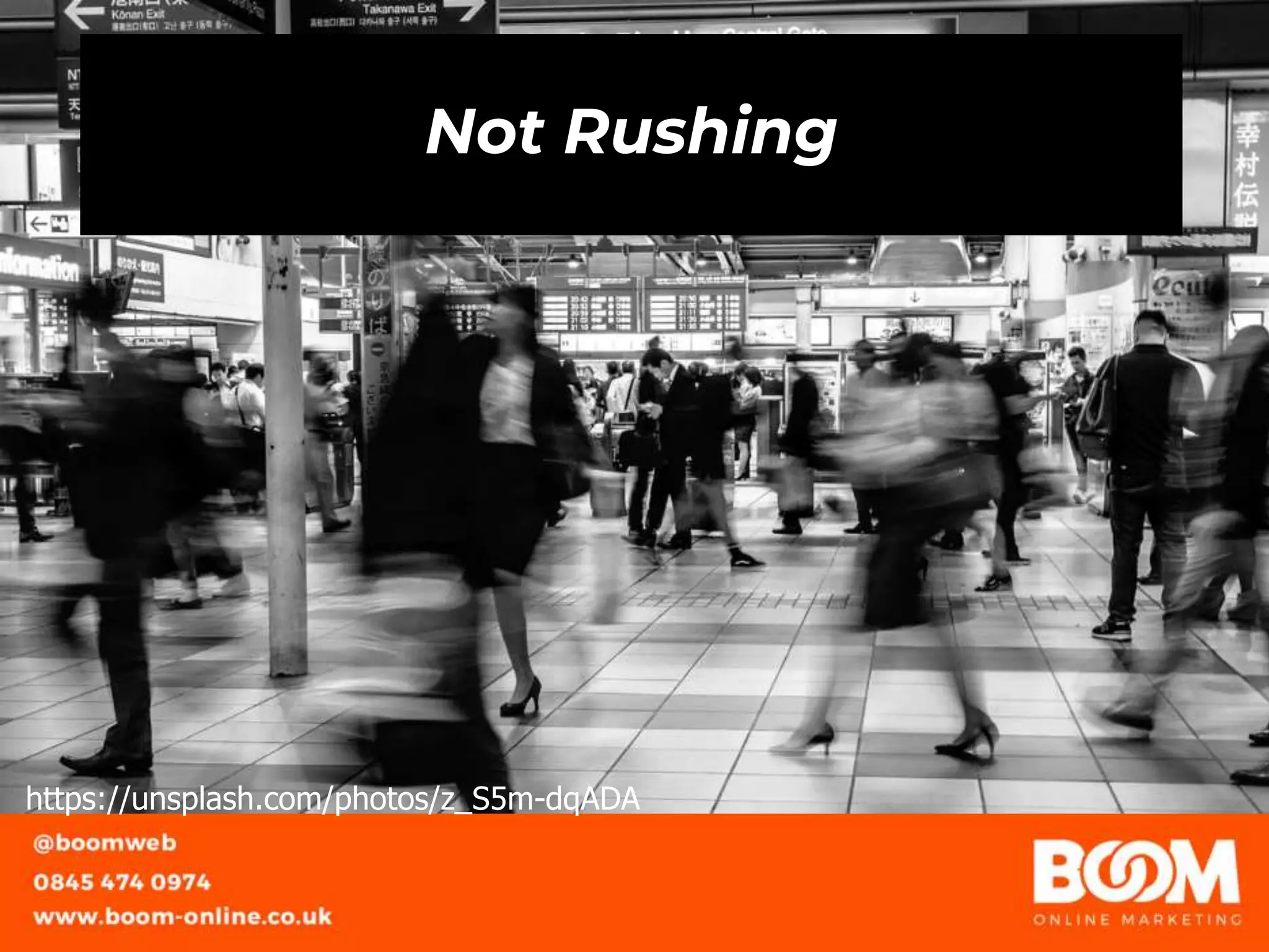 Not Rushing
https://unsplash.com/photos/z_S5m-dqADA
 