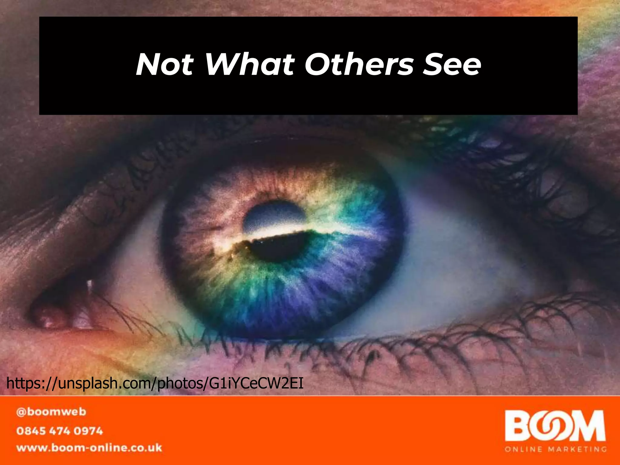 Not What Others See
https://unsplash.com/photos/G1iYCeCW2EI
 