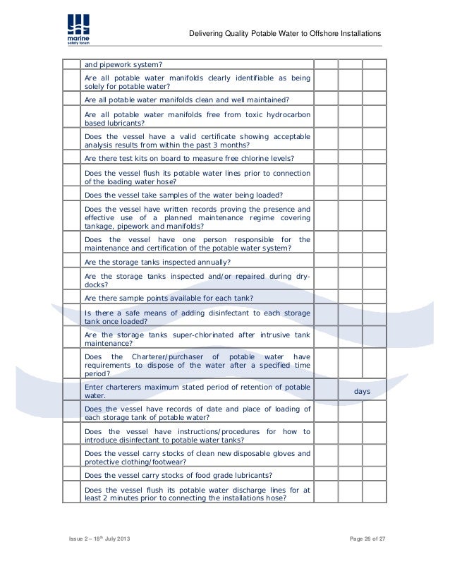 Drinking water guidelines 2