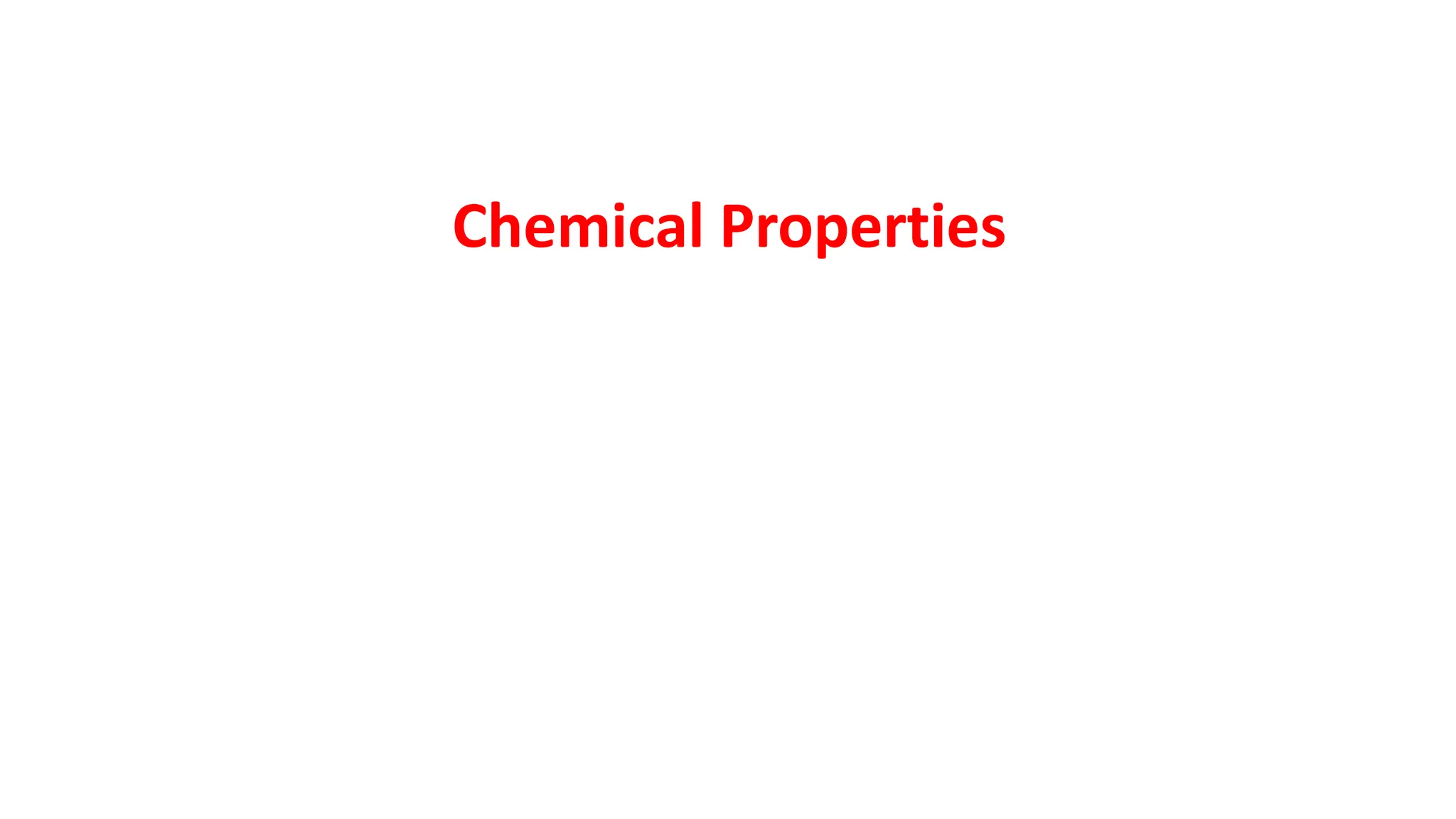 Chemical Properties
 