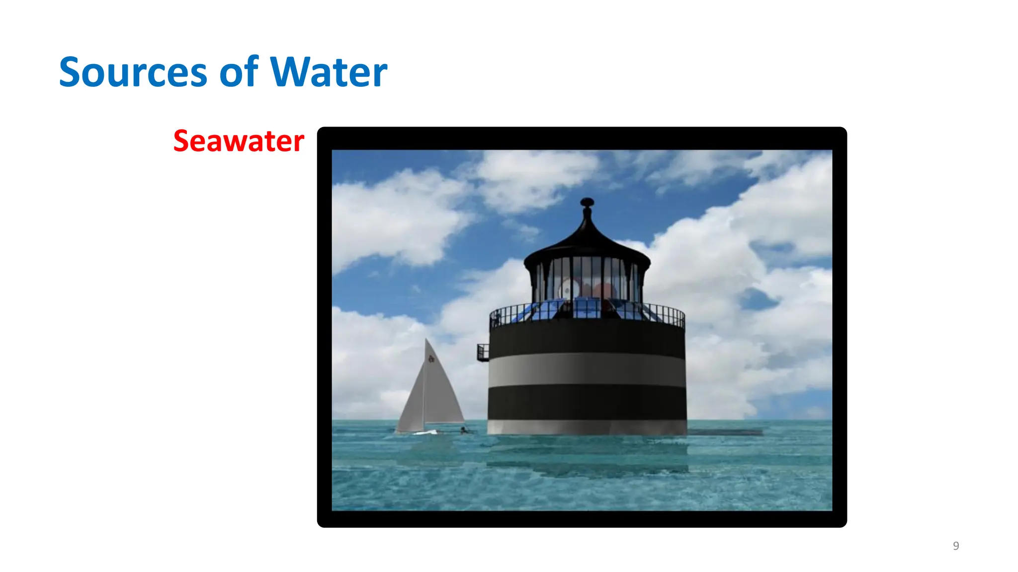 Sources of Water
Seawater
9
 