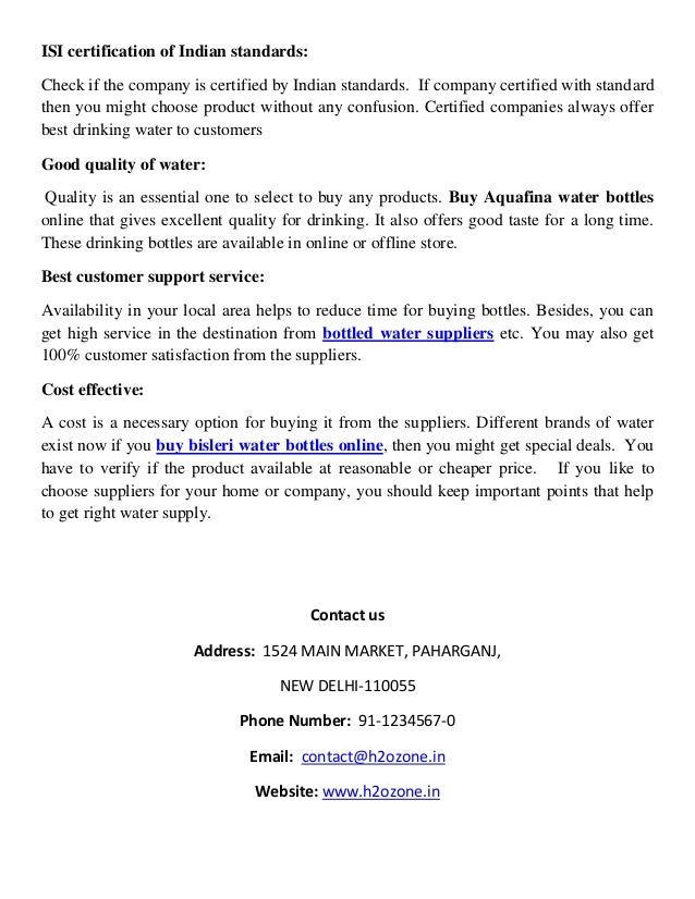 Drinking water supplier in delhi ncr