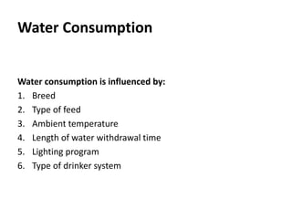 Cont. …
Too Much Water
 Birds do not consume their portion of
the vaccine within the allocated time
 Yielding weak and inconsistent titers.
 
