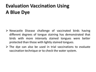 STEPS FOR DRINKING WATER
VACCINATION
 