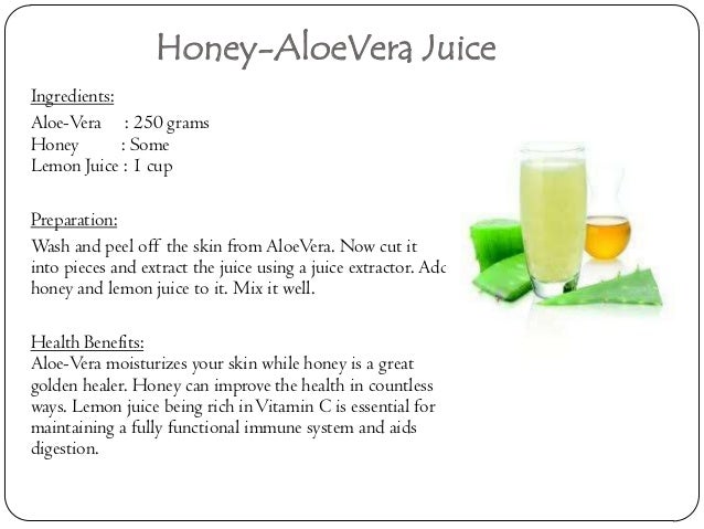 Aloe Vera Recipes For Weight Loss