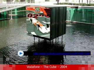 http://www.youtube.com/watch?v=jsbFKdR17pM
Vodafone – The Cube – 2004