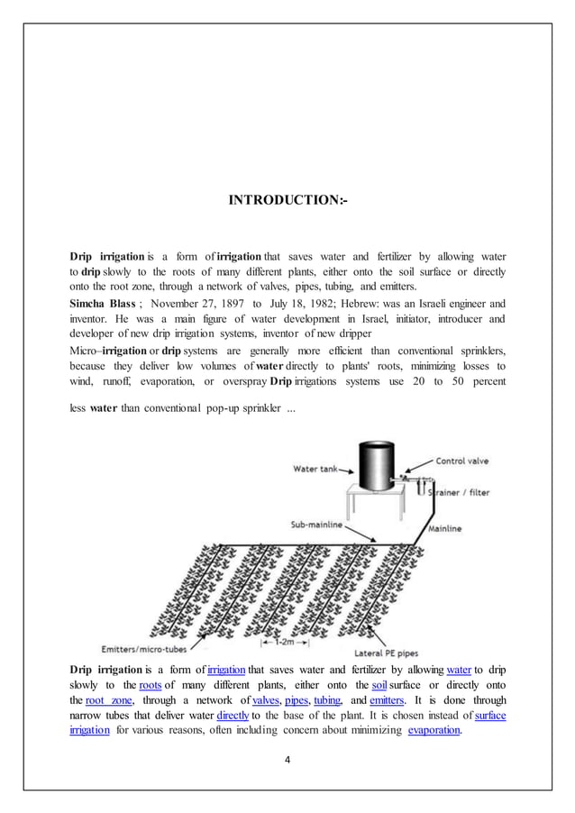 REPORT FILE ON DRIP IRRIGATION PDF