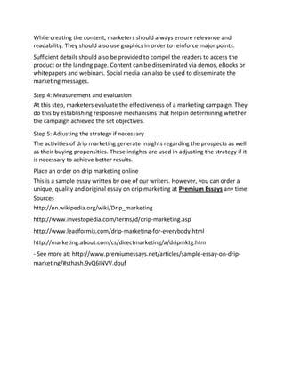 Drip marketing | PDF