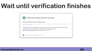 www.yourlegendaryvp.com 105
Wait until verification finishes
 