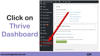 www.yourlegendaryvp.com 124
Click on
Thrive
Dashboard
 