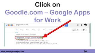 www.yourlegendaryvp.com 56
Click on
Google.com – Google Apps
for Work
 