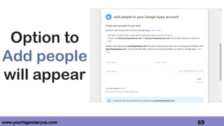 www.yourlegendaryvp.com 69
Option to
Add people
will appear
 